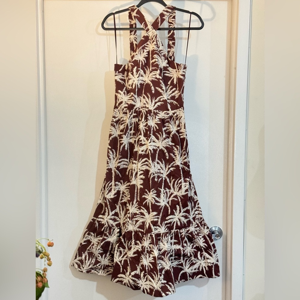 NWOT - Express - Brown - Palm Summer Dress - Never Worn - Women’s Sz Small